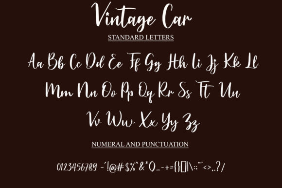 Vintage Car Font Poster 4