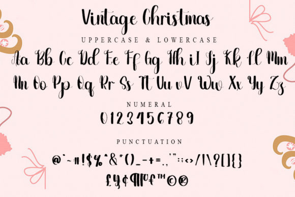 Vintage Christmas Font Poster 6