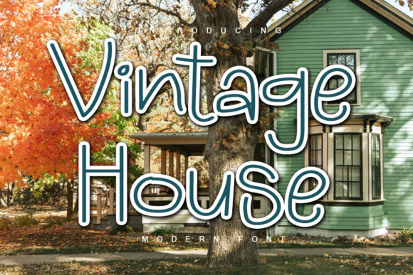 Vintage House Font Poster 1