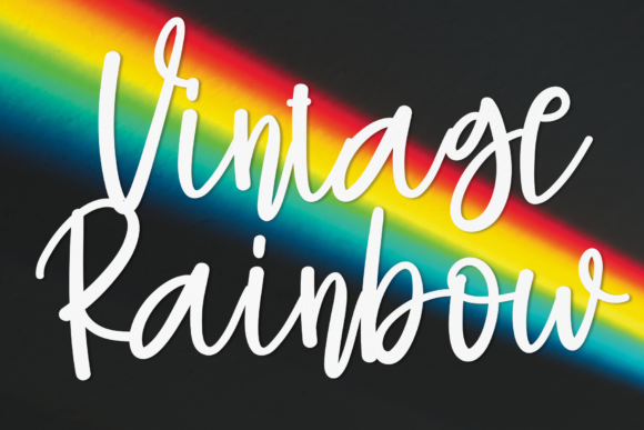 Vintage Rainbow Font Poster 1
