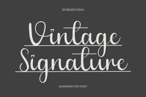 Vintage Signature Font Poster 1