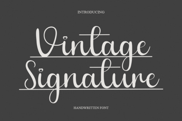 Vintage Signature Font