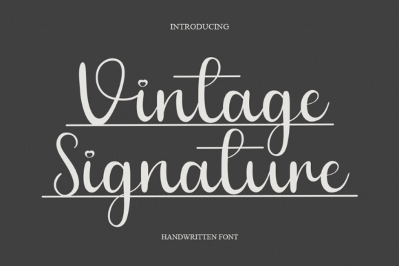 Vintage Signature Font Vintage Signature Font Poster 1