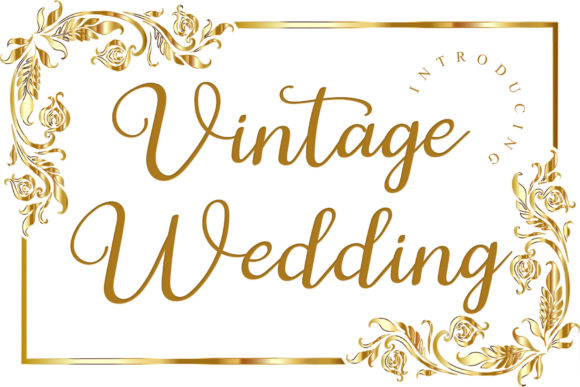 Vintage Wedding Font Poster 1