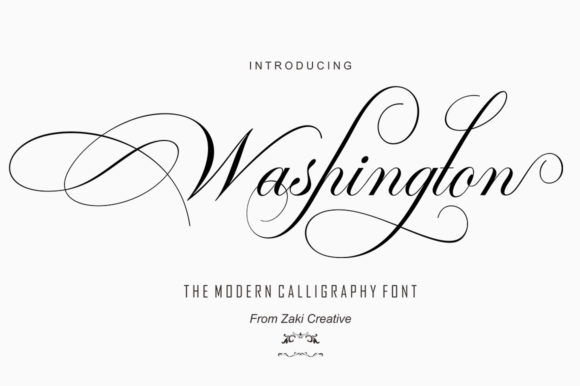 Washington Script Font Poster 1