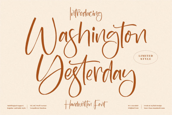 Washington Yesterday Font Poster 1