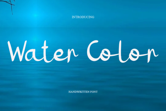 Water Color Font Water Color Font Poster 1