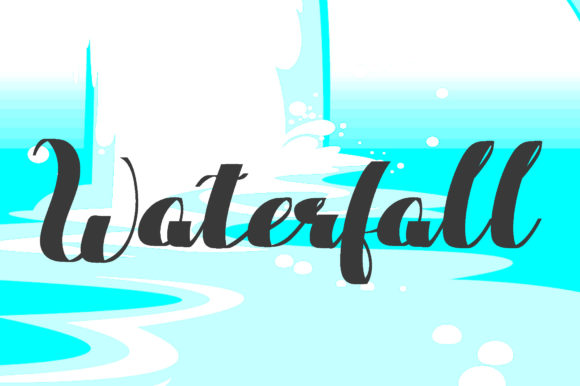 Waterfall Font Poster 1