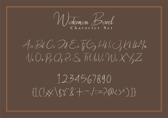 Waterman Barrel Font Poster 2