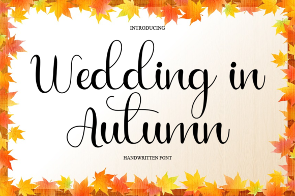 Wedding in Autumn Font Poster 1