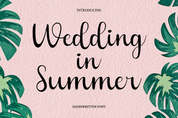 Wedding in Summer Font