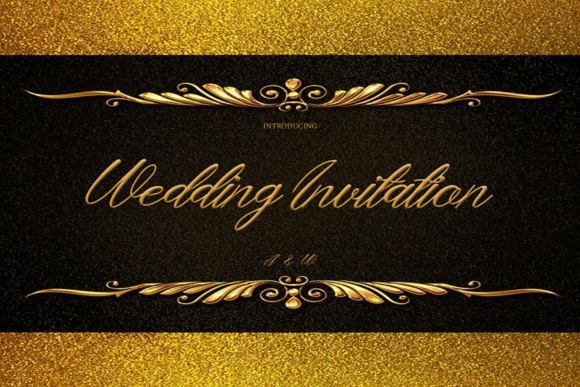 Wedding Invitation Font Poster 1