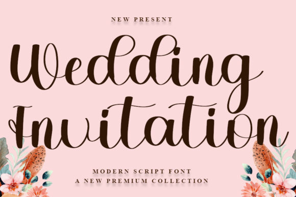 Wedding Invitation Font Poster 1