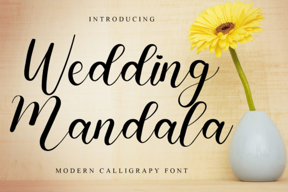 Wedding Mandala Font Poster 1