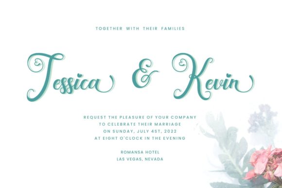 Wedding Paradise Font Poster 2