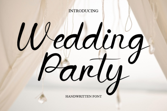 Wedding Party Font Poster 1