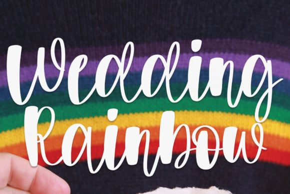 Wedding Rainbow Font Poster 1