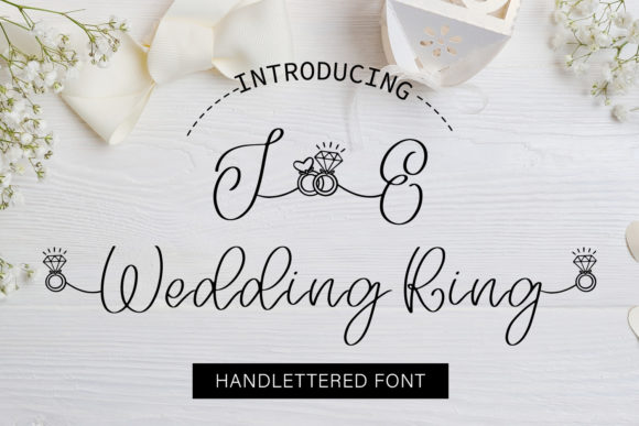 Wedding Ring Font Poster 1