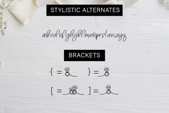 Wedding Ring Font Poster 3