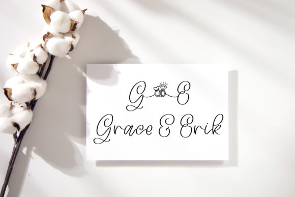 Wedding Ring Font Poster 4