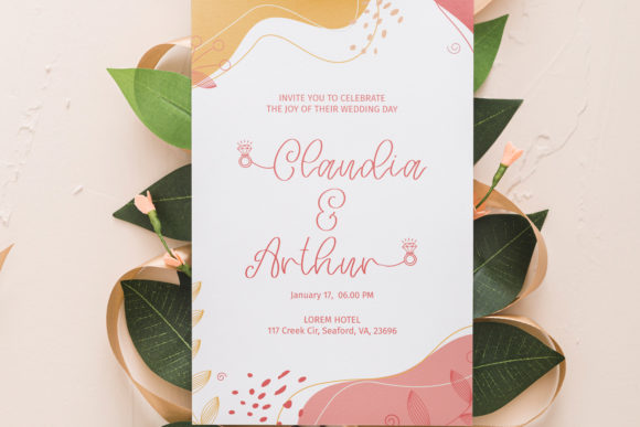 Wedding Ring Font Poster 5