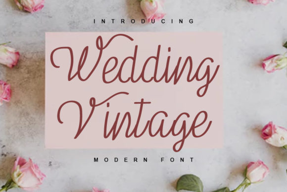 Wedding Vintage Font Poster 1