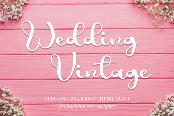 Wedding Vintage Font Poster 1