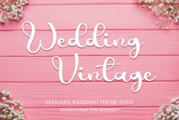 Wedding Vintage Font Wedding Vintage Font Poster 1