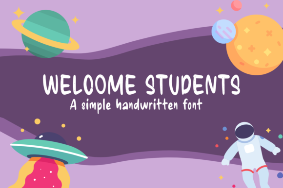 Welcome Students Font Poster 1