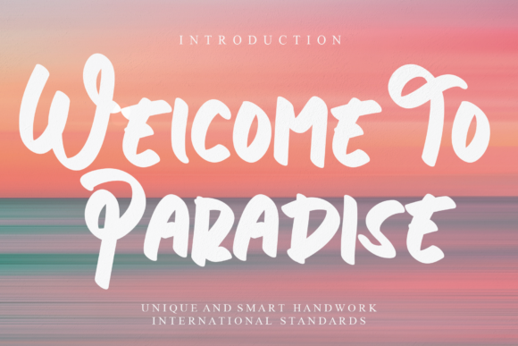 Welcome to Paradise Font Poster 1