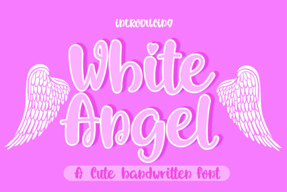 White Angel Font Poster 1