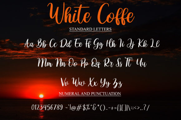 White Coffe Font Poster 4