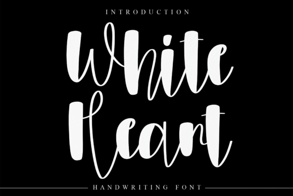 White Heart Font Poster 1