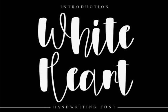 White Heart Font White Heart Font Poster 1