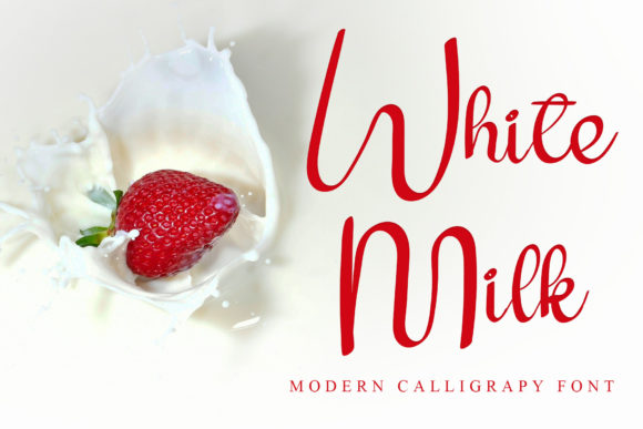 White Milk Font Poster 1