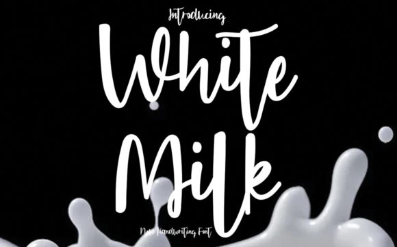 White Milk Font Poster 1