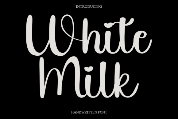 White Milk Font Poster 1