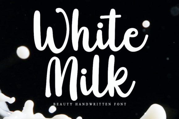 White Milk Font Poster 1