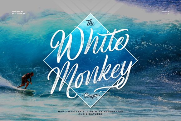 White Monkey Font Poster 1