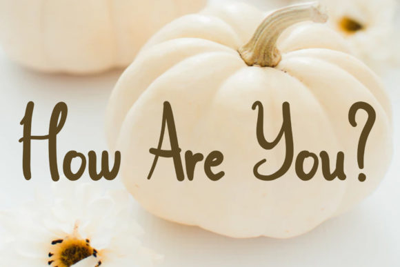 White Pumpkin Font Poster 2