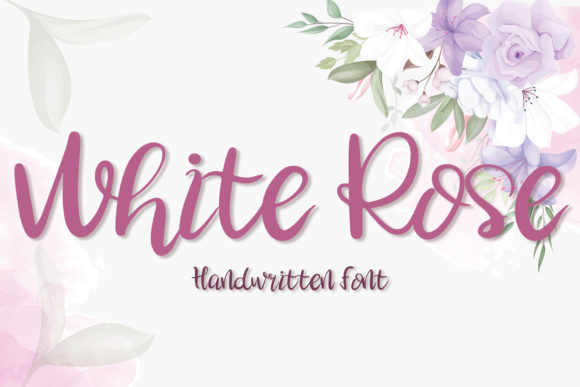 White Rose Font Poster 1