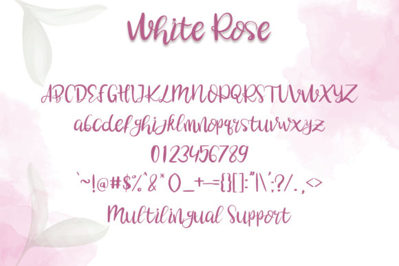 White Rose Font Poster 7