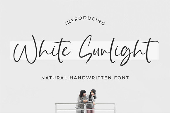 White Sunlight Font Poster 1