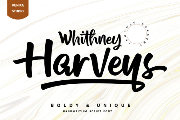 Whithney Harveys Font Poster 1