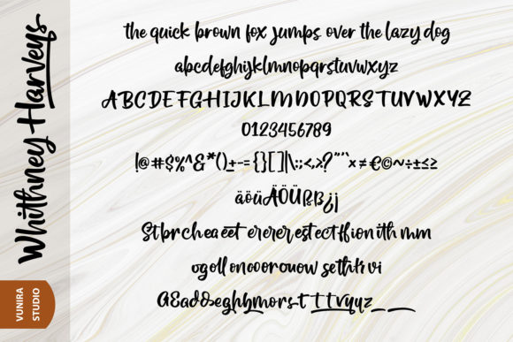Whithney Harveys Font Poster 6