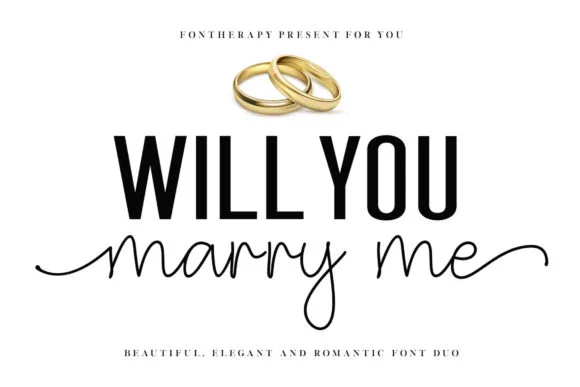 Will You Marry Me Font Will You Marry Me Font Poster 1