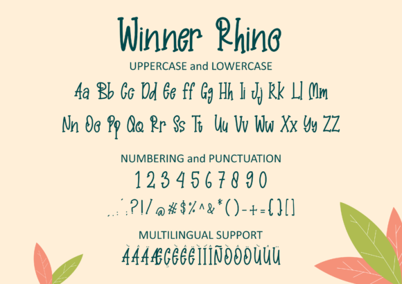 Winner Rhino Font Poster 2