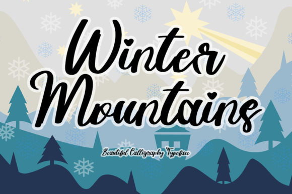Winter Mountains Font Poster 1