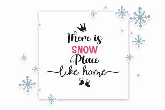 Winter Snow White Font Poster 2