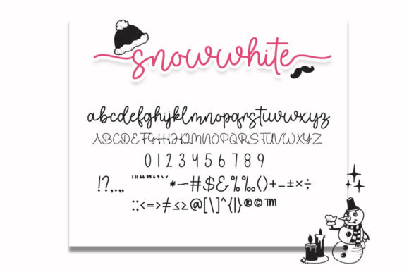 Winter Snow White Font Poster 11